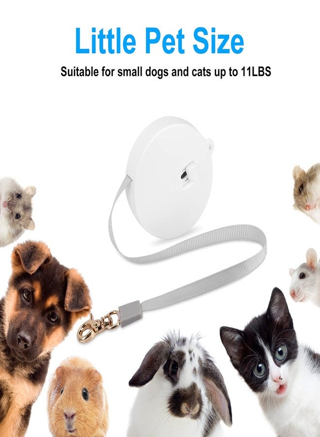 CUGBCUG Retractable Dog Leash for Small Dogs Cats up to 11lbs with 6.5ft Anti-Pull Strong Nylon Tape, Hands Free, Mini and Portable Walking Leash with Wrist Strap, One-Hand Brake, White Round - Image 5